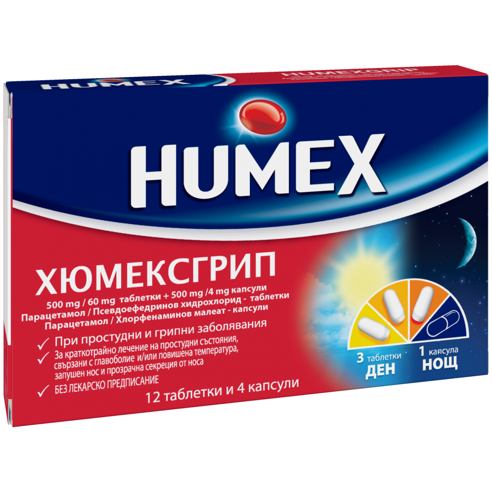Humex Tab ХЮМЕКС ГРИП ТАБЛ. ️ Топ Цена | Онлайн Аптека Mirabel.BG