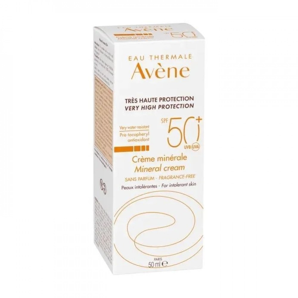 Avene Слънцезащитен минерален крем за лице SPF50+ x50 мл - Слънцезащита за Тяло