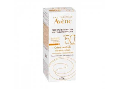 Avene Слънцезащитен минерален крем за лице SPF50+ x50 мл