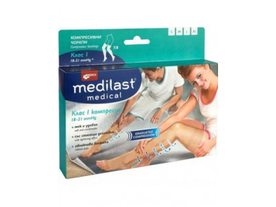 ЧОРАП КОМПРЕСИВЕН MEDILAST р-р М 3/4 х 1 бр