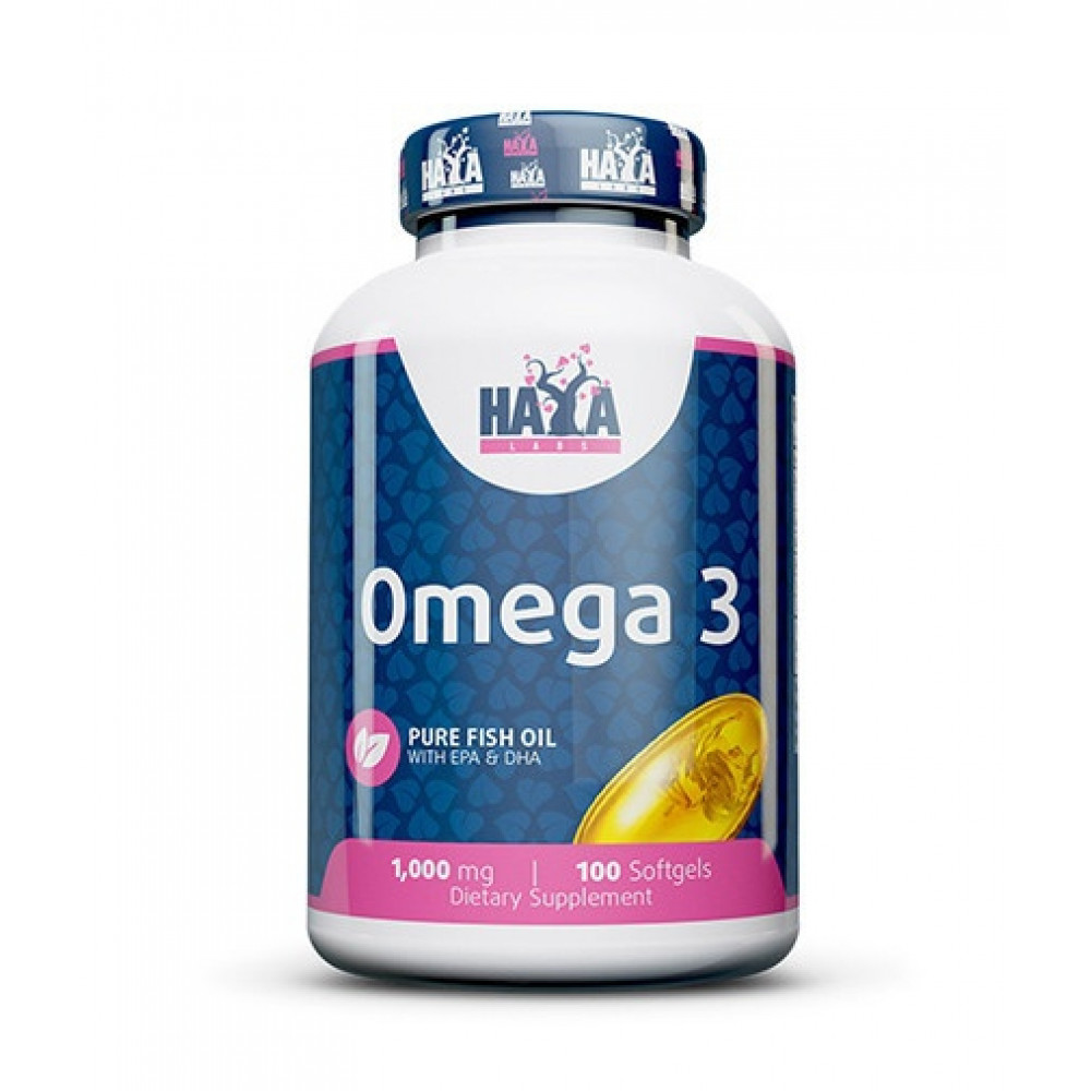Omega 3 (Омега 3 мастни киселини) 1000мг х 100, Haya labs -
