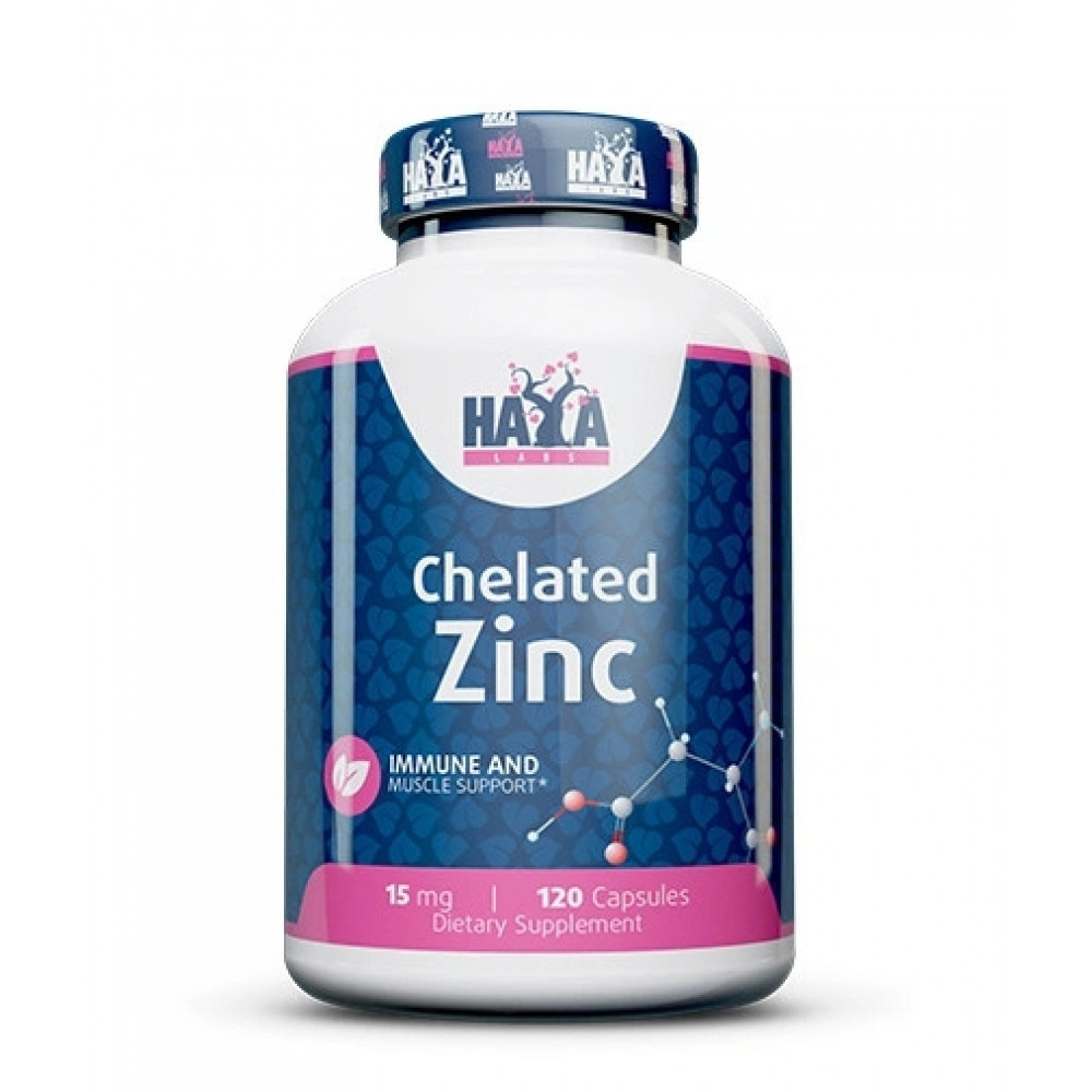 Zinc (Цинк хелат) 15мг х 120, Haya labs -