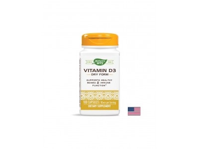 Vitamin D3 Dry Form/ Витамин D3 (сух) 400 IU х 100 капсули Nature’s Way