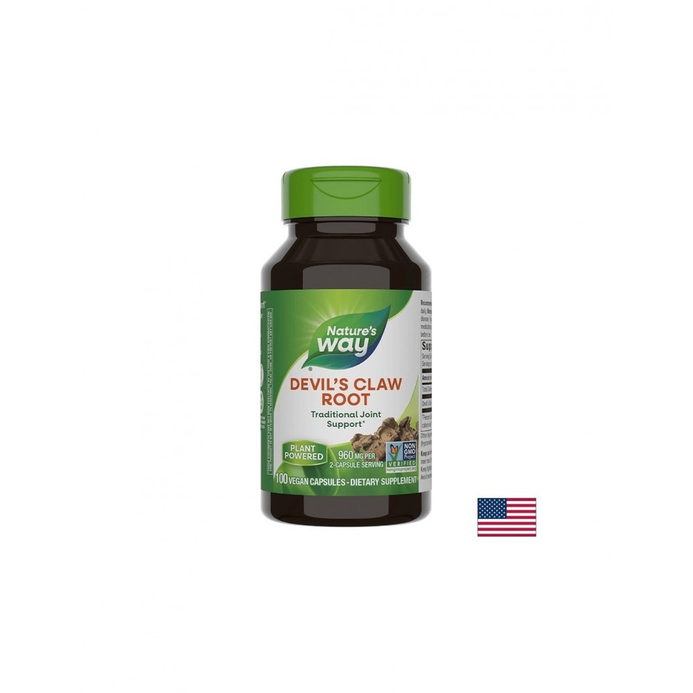 Devil`s Claw Secondary Root/ Дяволски нокът (корен) 480 mg х 100 капсули Nature’s Way