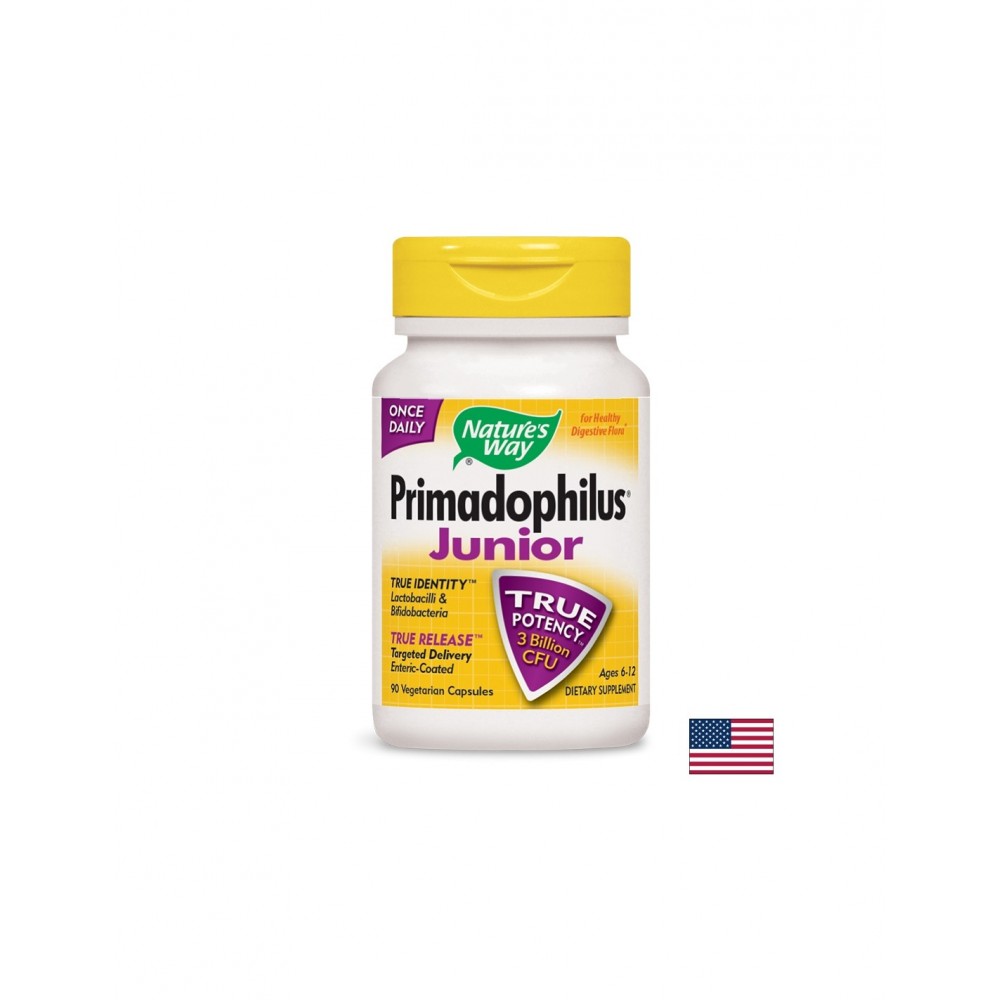 Primadophilus® Junior - Примадофилус® Джуниър 3 млрд. активни пробиотици, 90 капсули Nature’s Way