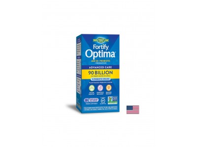 Fortify Optima® Advanced Care Age 50+ Фортифай Оптима пробиотик + пребиотици, 90 милиарда активни пробиотици, 30 капсули Nature’s Way