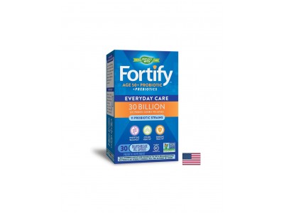 Fortify™ Probiotic 50+ Пробиотик за възрастни 50+, 30 милиарда активни пробиотици, 30 капсули със забавено освобождаване Nature’s Way
