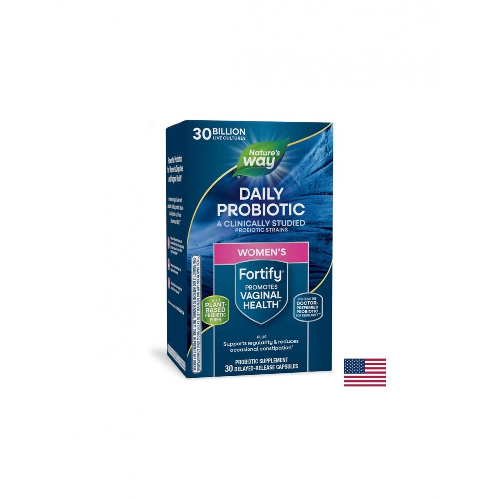 Fortify™ Womens Probiotic+ Prebiotics / Пробиотик за жени, 30 милиарда активни пробиотици, 30 капсули със забавено освобождаване Nature’s Way