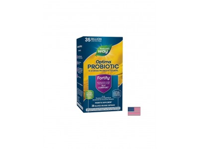 Fortify™ Optima®  Daily Probiotic + Prebiotic - Фортифай Оптима пробиотик, 35 милиарда активни пробиотици, 30 капсули Nature’s Way