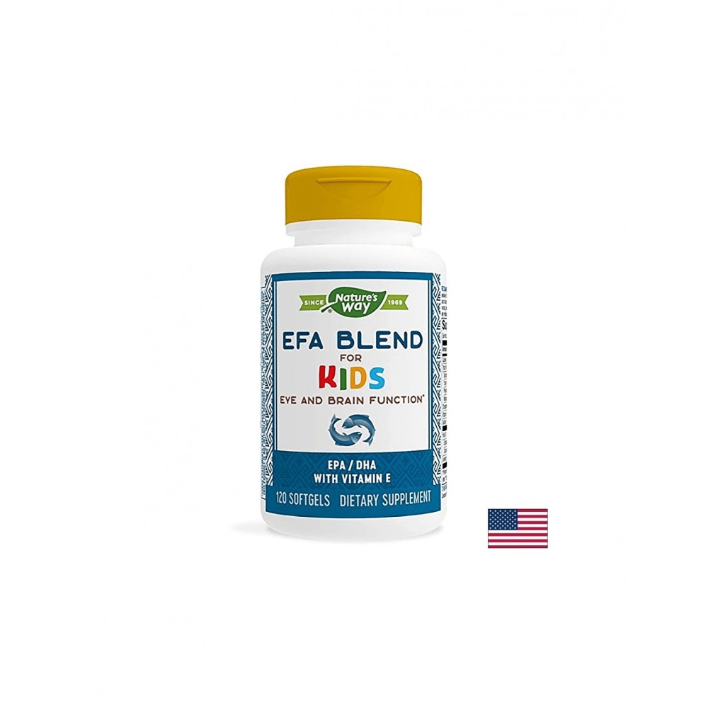 EFA Blend for Kids / ЕФА Бленд за деца, 120 софтгел капсули Nature’s Way