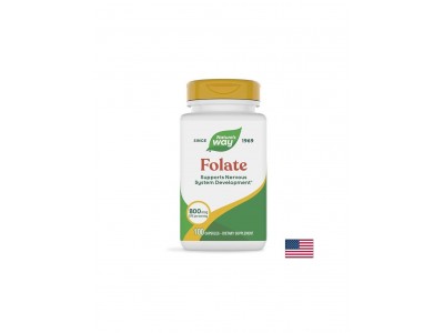Folate - Фолат 800 µg / Фолиева киселина 480 µg, 100 капсули Nature’s Way