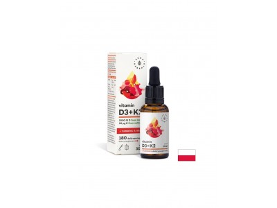 Кости и стави - Витамин D3 800 IU + K2 36 µg + Куркума, 30 ml капки