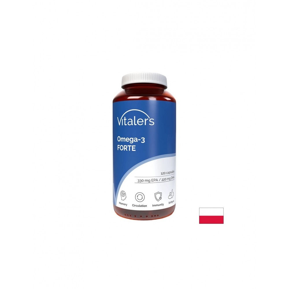 Омега 3 Форте 1000 mg (EPA 330 mg / DHA 220 mg) + витамин Е – Здраво сърце, остър ум и добро зрение, 120 капсули
