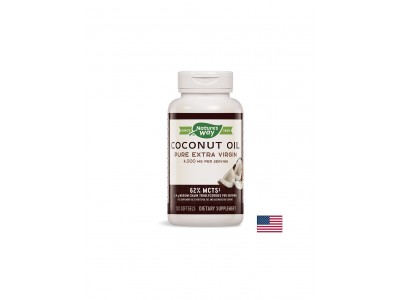 Coconut Oil 62% MCTs/ Кокосово масло оргáник 1000 mg х 120 софтгел капсули Nature’s Way