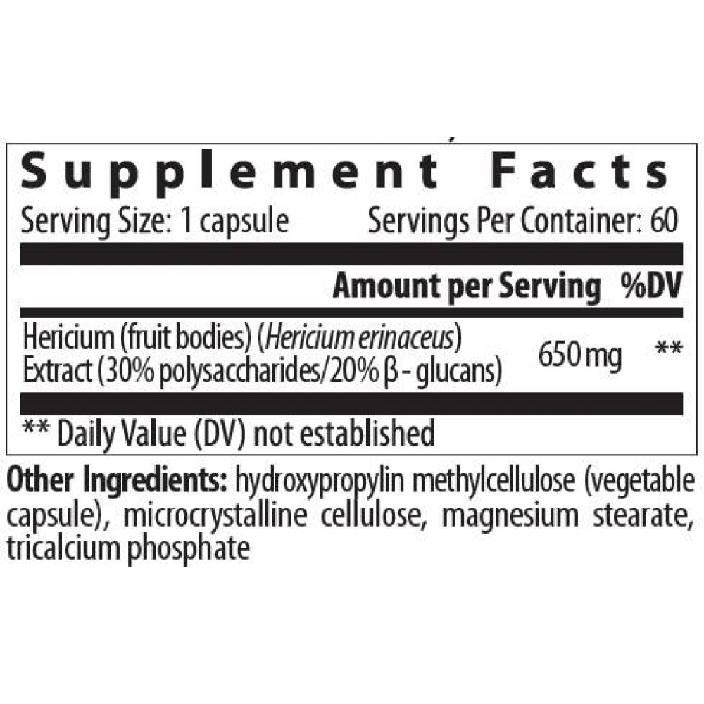 Hericium 650 mg | Lion's Mane - Lion's Mane
