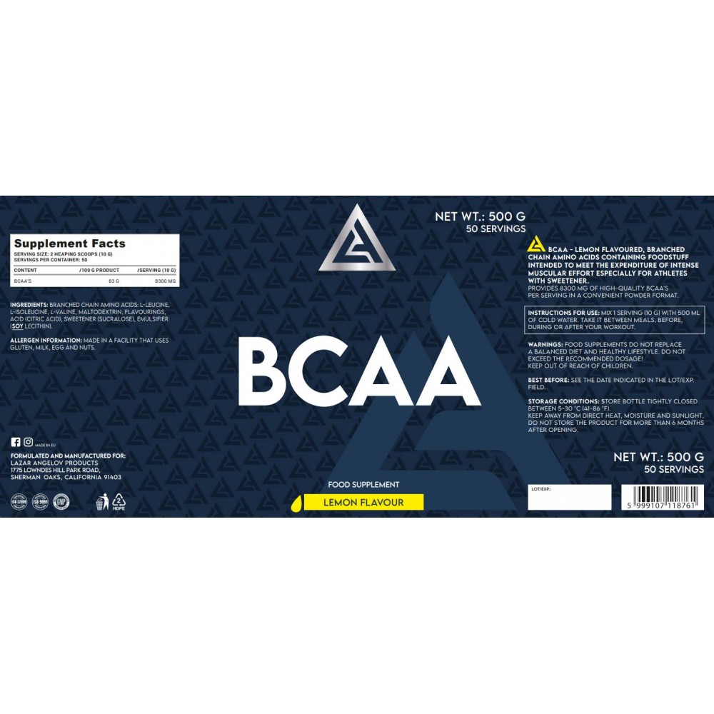 LA BCAA Powder Grape Soda - BCAA
