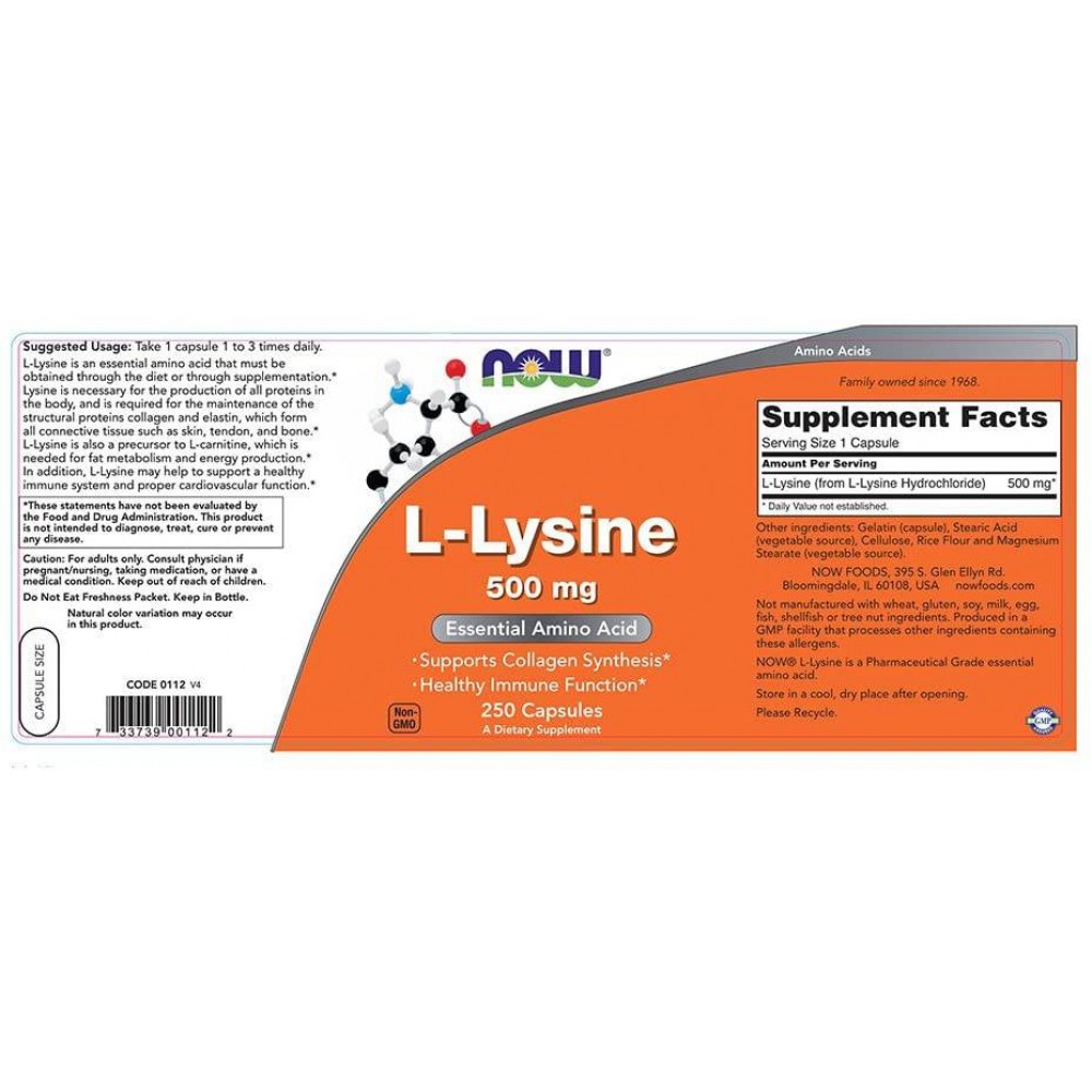 L-Lysine 500 mg - Лизин