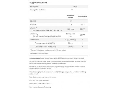 Cod Liver Oil 1000 mg