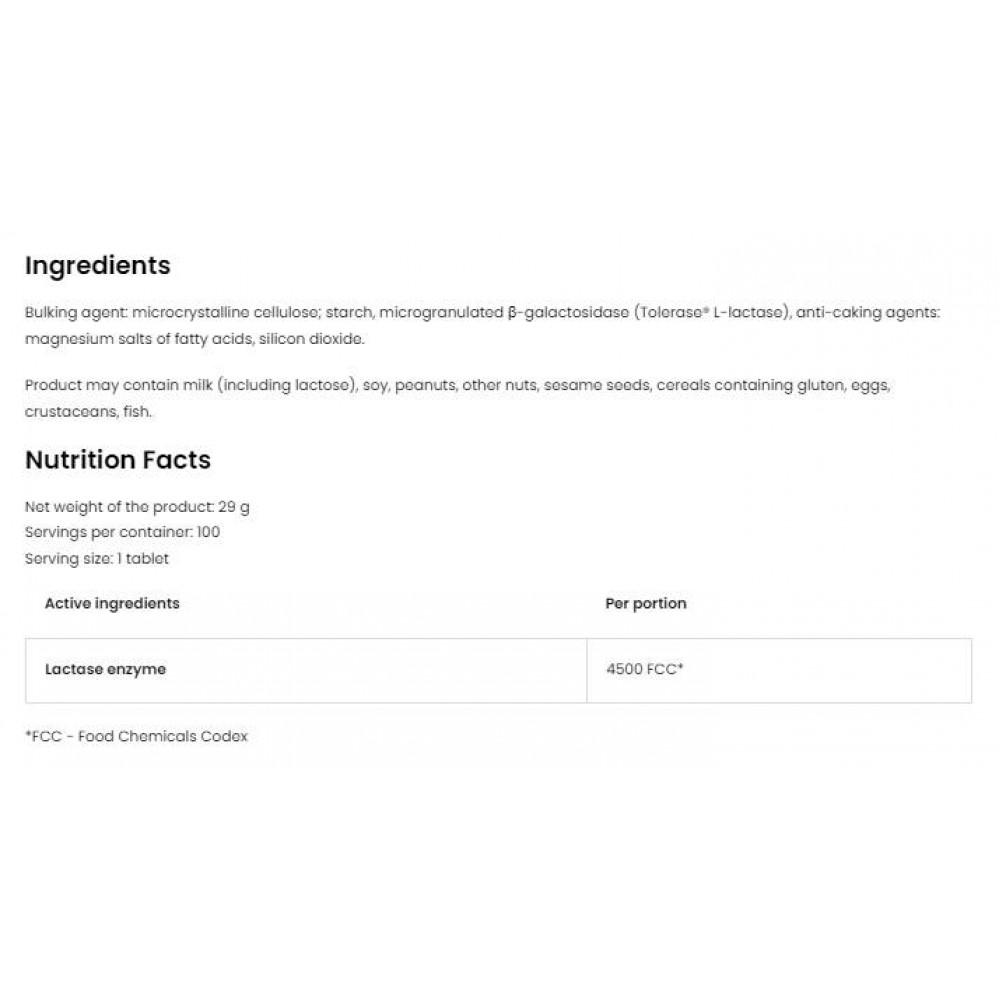 Stabilolactic | Lactase enzyme 4500 FCC - Лактаза