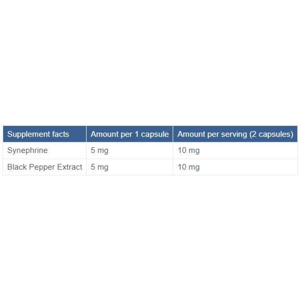 Synephrine 10 mg | with Piperine - Синефрин