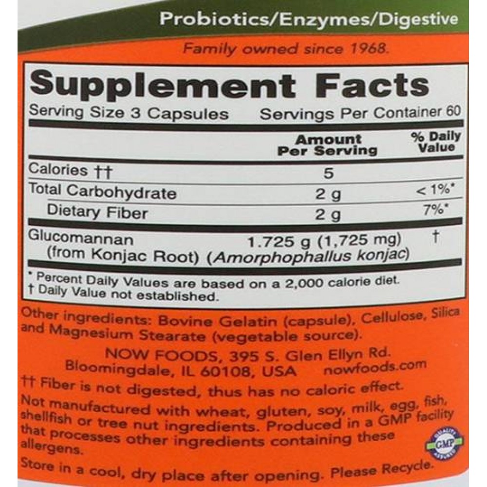 Glucomannan 575 mg - Фибри