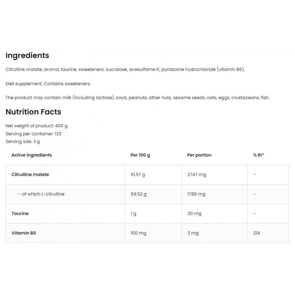 Citrulline Malate Powder Манго - Цитрулин