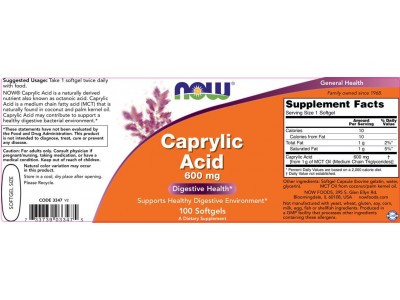 Caprylic Acid 600 mg