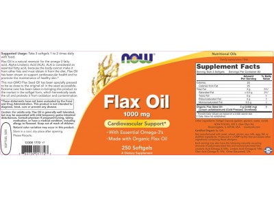 Flax Oil Organic 1000 mg
