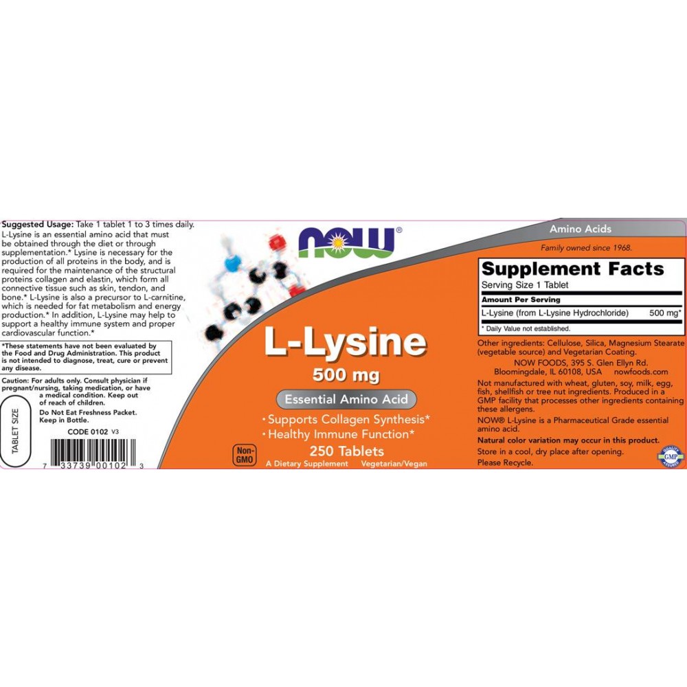 L-Lysine 500 mg - Лизин