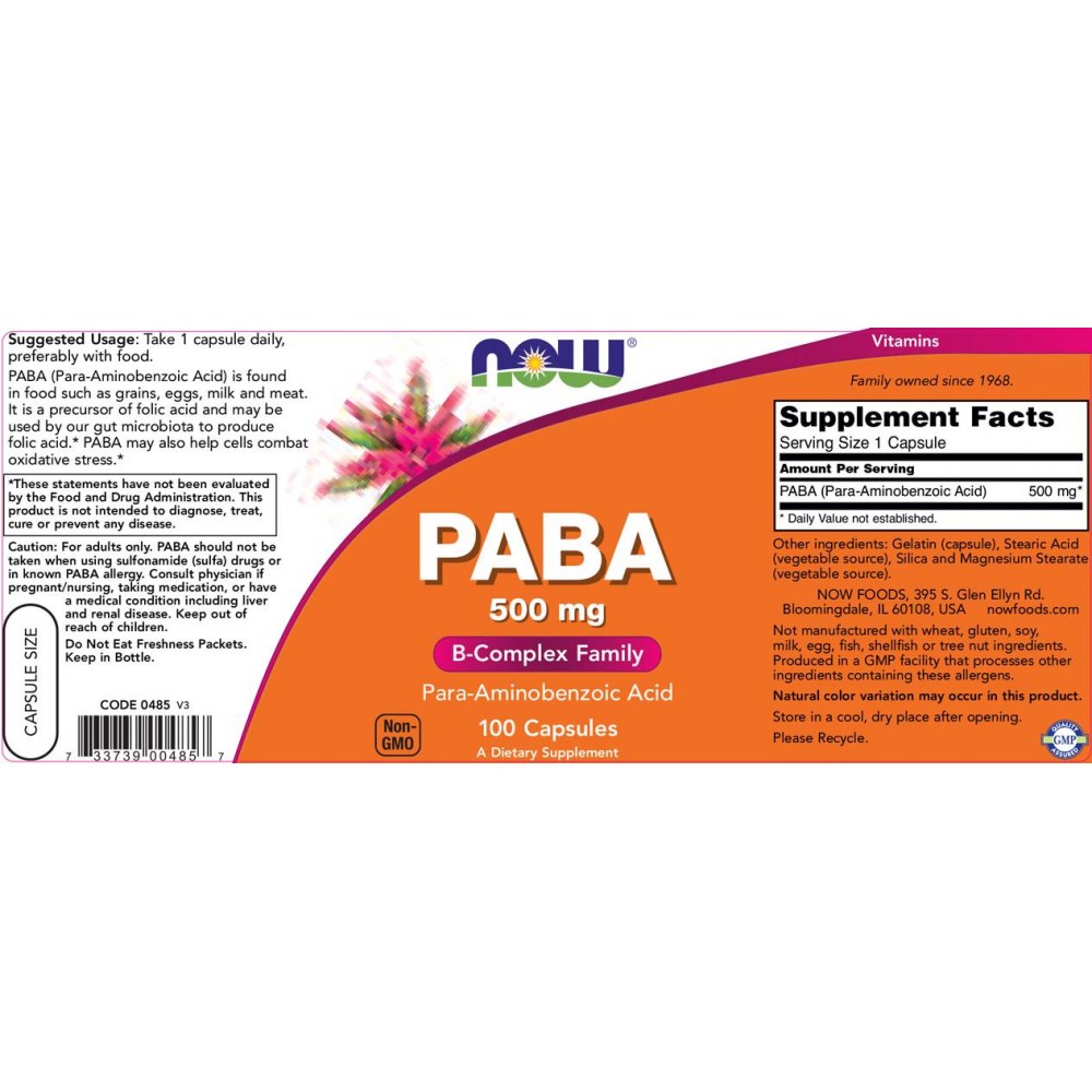 PABA 500 mg - Витамин Б