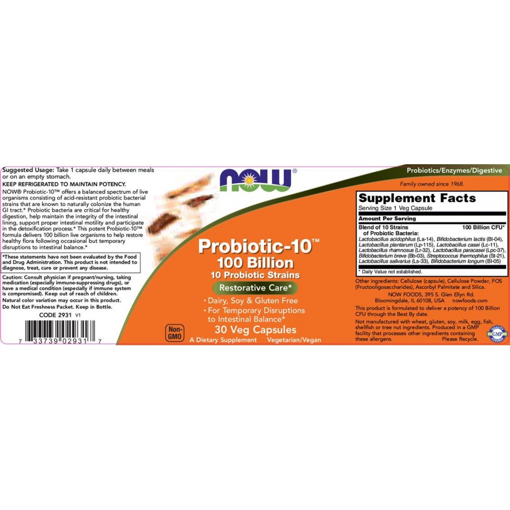 Probiotic-10 100 Billion - Пробиотици