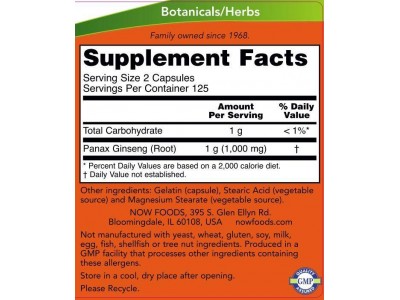 Panax Ginseng 500 mg