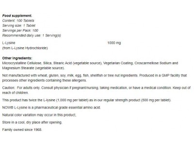 L-Lysine 1000 mg