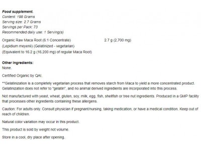 MACA 6:1 Concentrate Pure Powder