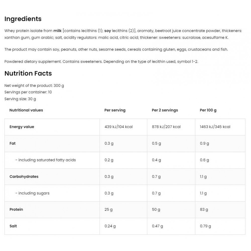 Whey Protein Isolate Ягода - Суроватъчен протеин