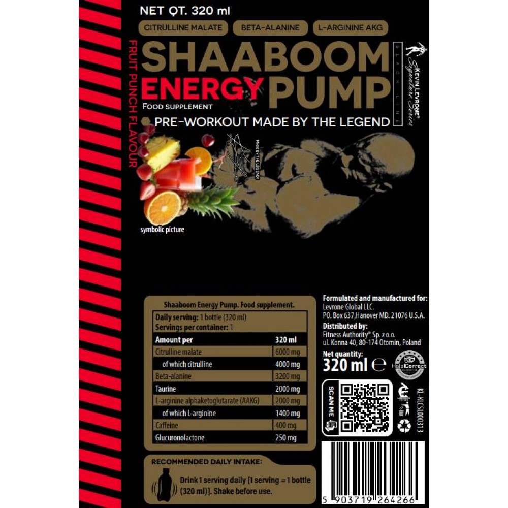 Shaaboom Energy Pump | Ready-To-Drink Pre-Workout Drink Плодов Пунш - Енергийни напитки