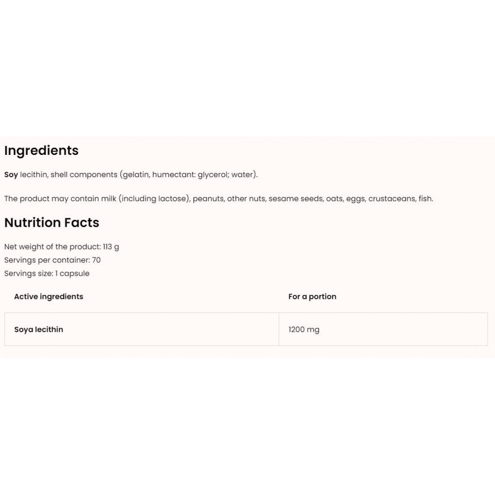 Lecithin 1200 / NO GMO - Мастни Киселини