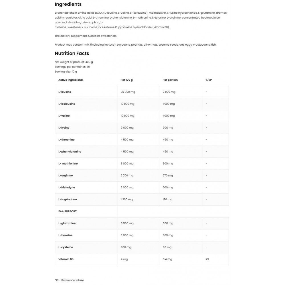 EAA / Essential Amino Acids Грейпфрут - EAA