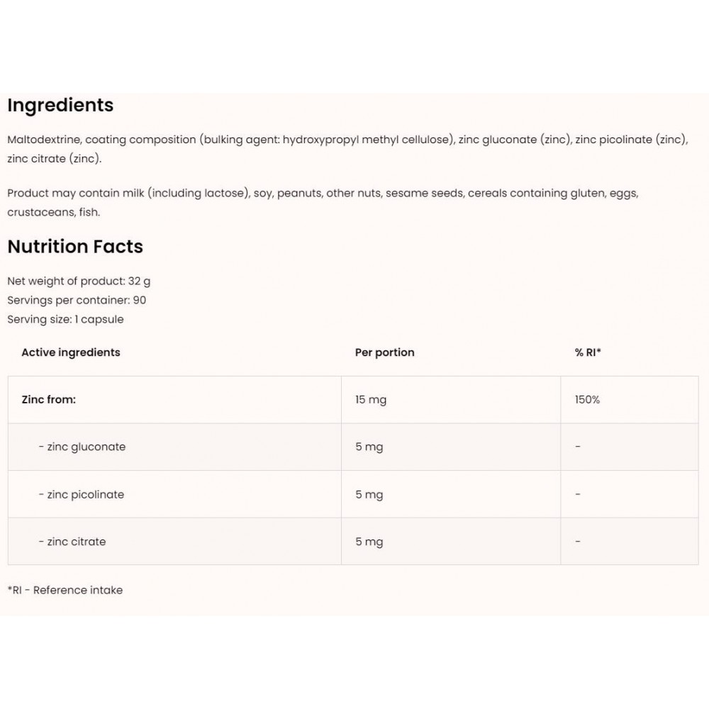 Triple Zinc / Gluconate + Picolinate + Citrate - Цинк