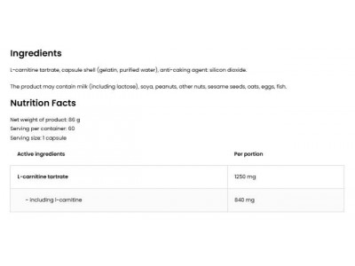 L-Carnitine 1250 mg
