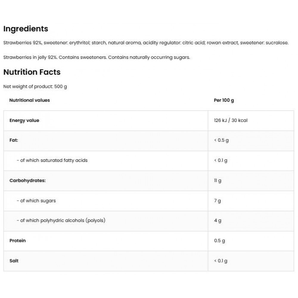 Strawberry Jelly | 92% Real Fruits ~ No Added Sugar - Сиропи и сладка