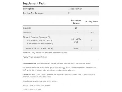 Evening Primrose Oil 1000 mg | Vegan Formula
