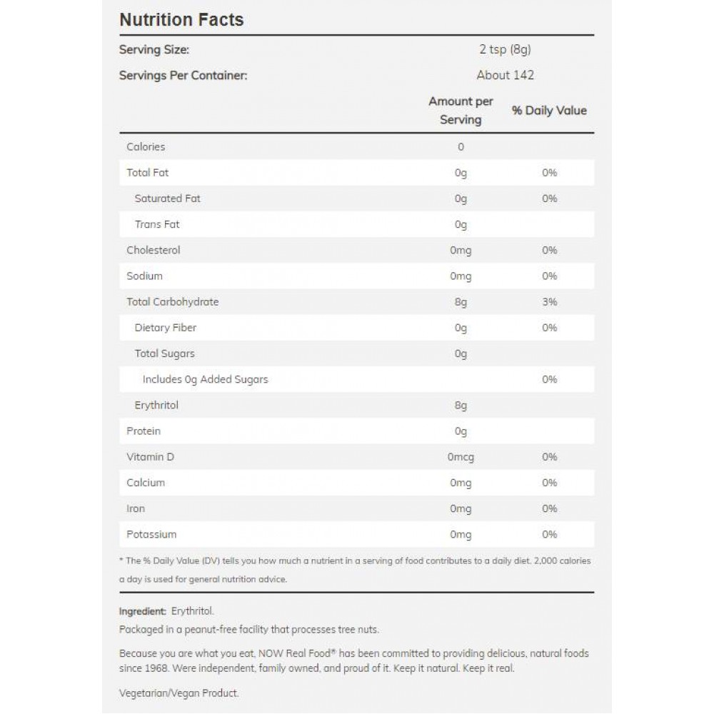 Erythritol / Keto Friendly Zero Calories Sweetener - Естествени подсладители