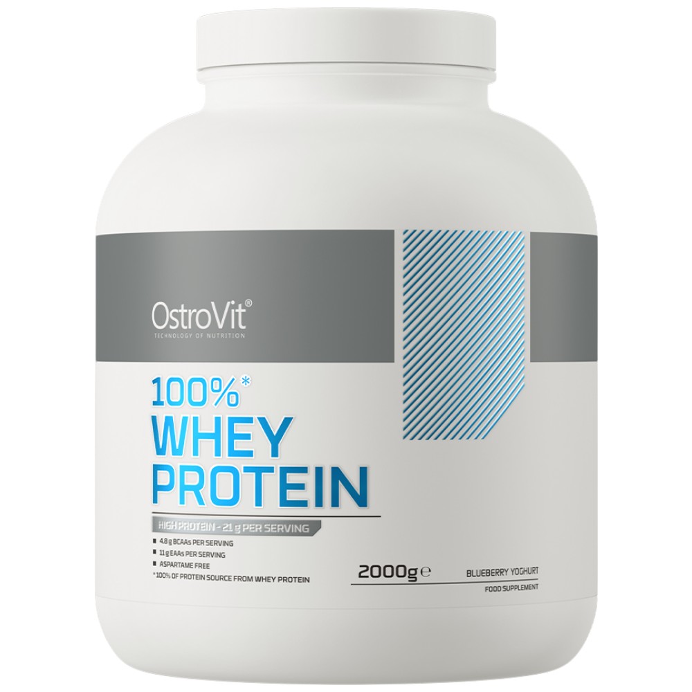 Whey Protein | 100% Whey Protein Concentrate + Funnel Pillbox FREE Боровинка и йогурт - Суроватъчен протеин