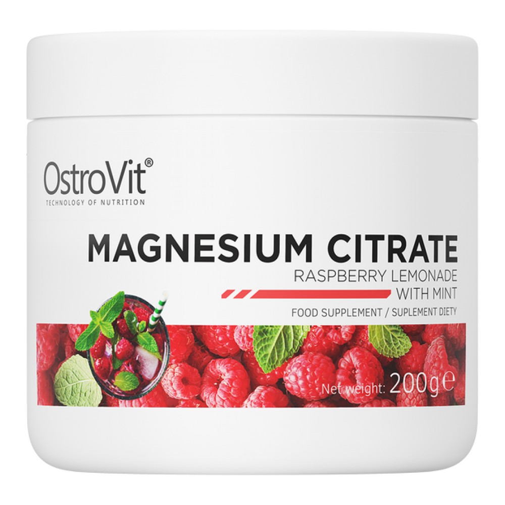 Magnesium Citrate Powder | Flavored Малинова лимонада с мента - Магнезий