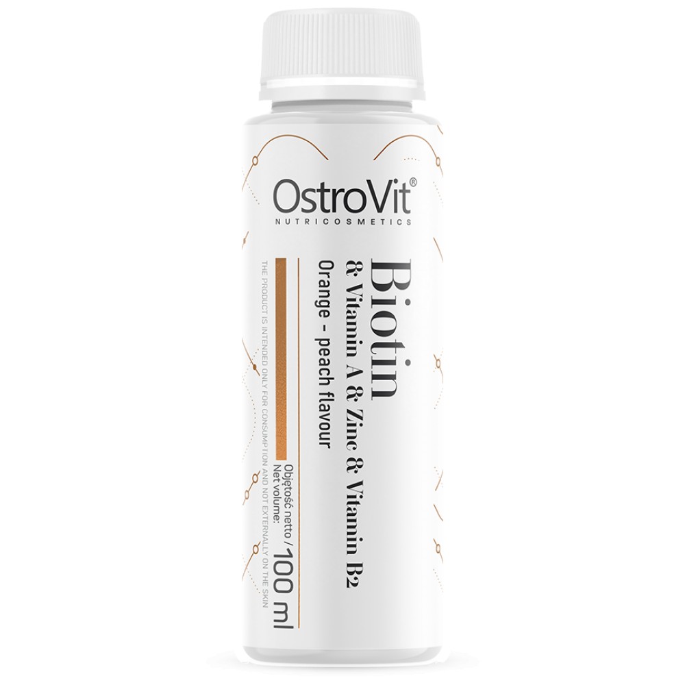 Biotin & Vitamin A & Zinc & Vitamin B2 Shot Праскова и Портокал - Витамини за Коса